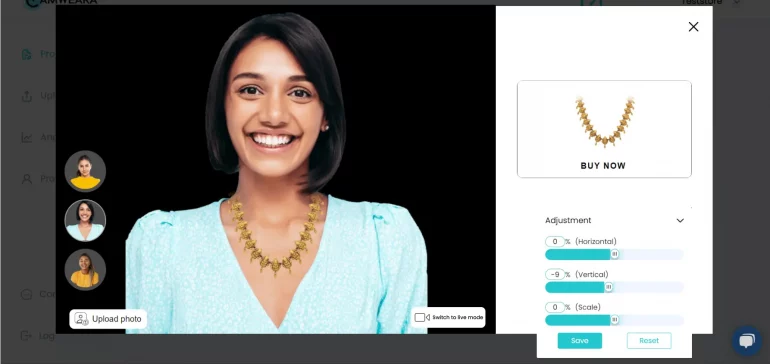 virtual try on jewelry