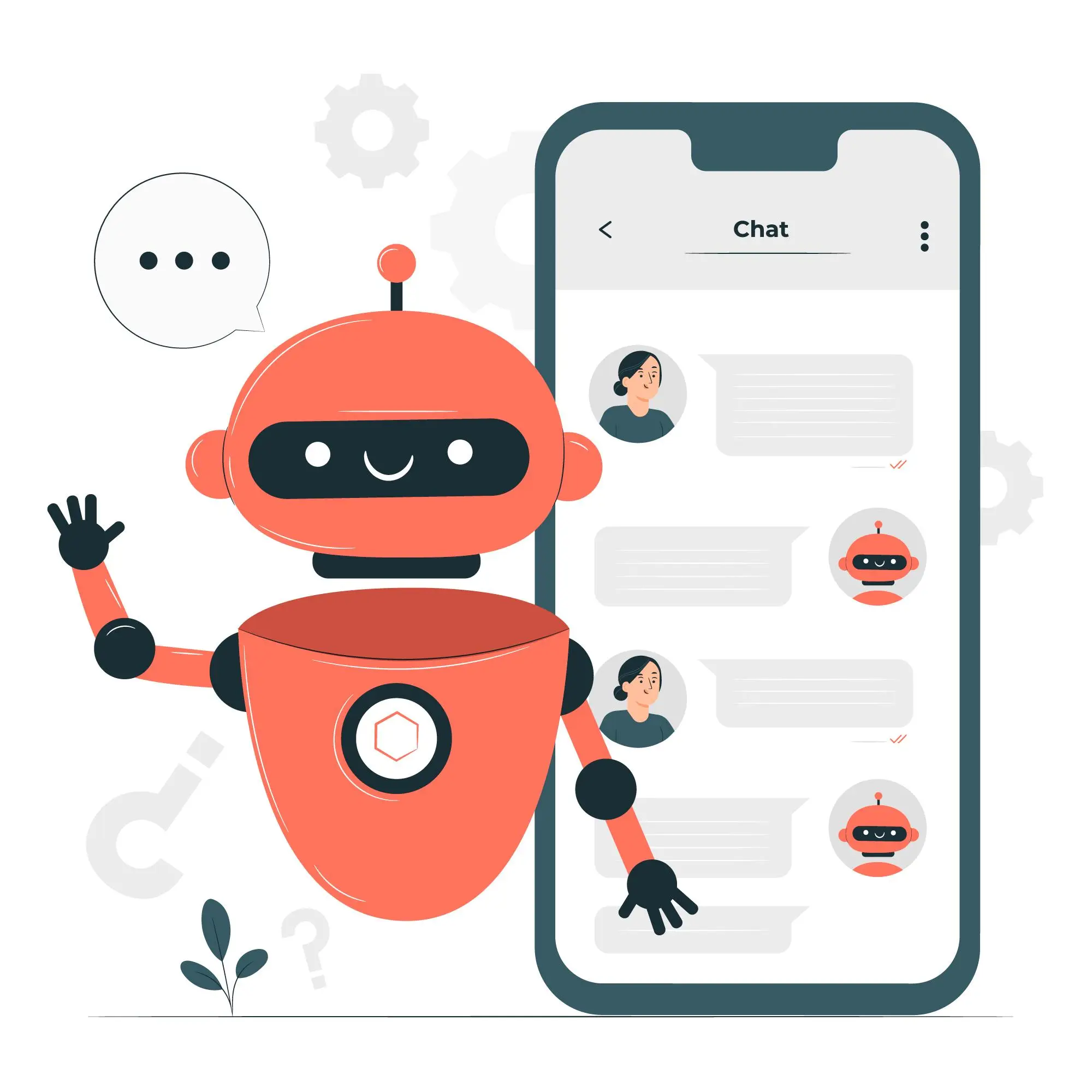 An AI chatbot is responding to the customer request